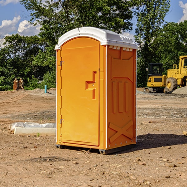 how often are the porta potties cleaned and serviced during a rental period in Schlater MS